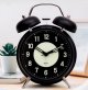 Retro Loud Alarm Clock Double Bell Mechanical Key Wound Silent Pointer Alarm Clock Night Light