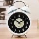 Retro Loud Alarm Clock Double Bell Mechanical Key Wound Silent Pointer Alarm Clock Night Light